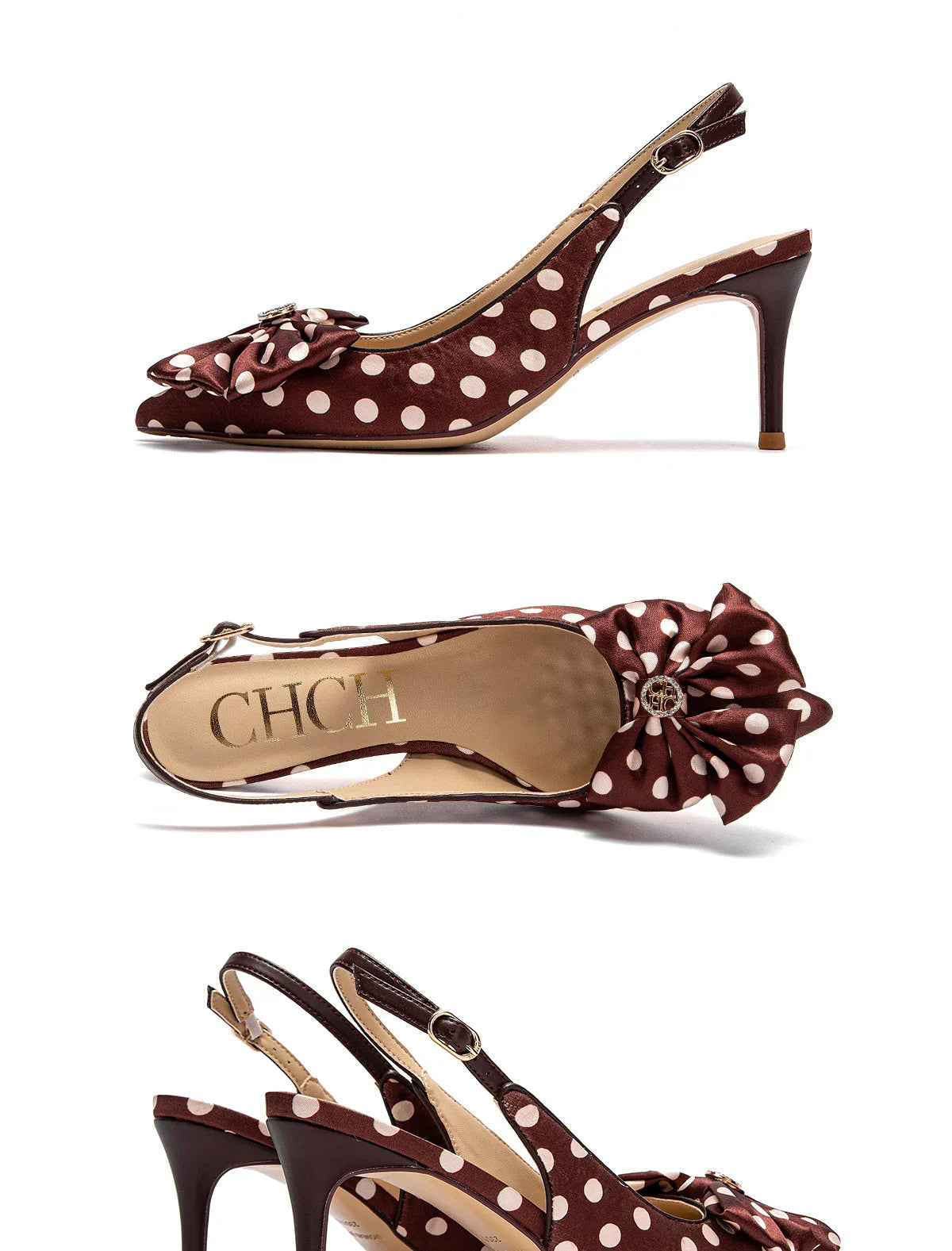 Heel 2024 Women's High Heels New Bow Pointed Sandals Women's Party Wedding Shoes 7cm