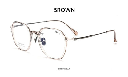 Geometric Personalized Polygonal Men's and Women's Simple Frames Blue Light Reading Glasses Customizable Prescription