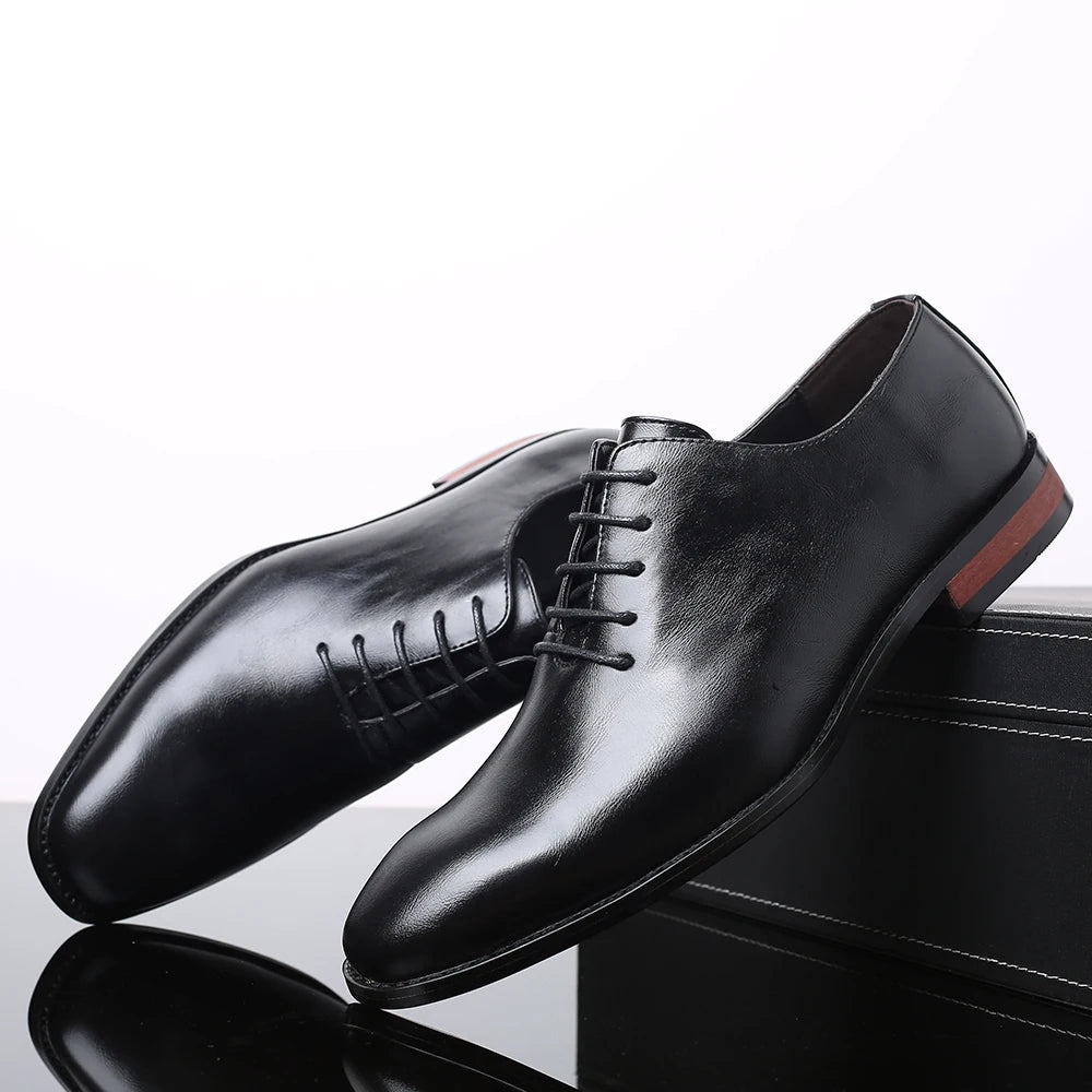Fashion Business Dress Men Shoes Classic Leather Men's Formal Shoes Comfortable Slip On Dress Shoes Men Oxfords Size 47 48