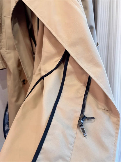 long blazer jacket women khaki Single Breasted Long Sleeve lapel collar warm Spring Autumn Lady Blazer