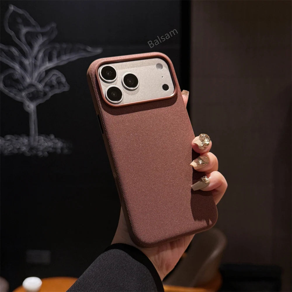 Luxury Tech Woven for Magsafe Magnetic Case for Iphone 17 Air 16 15 Plus 14 13 12 11 Pro Max TechWoven Wireless Charging Cover