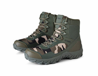 Men Tactical Boots Army Waterproof Work Climbing Hiking Shoes High Quality Outdoor Motorcycle Hunting Safety Unisex Desert Boot