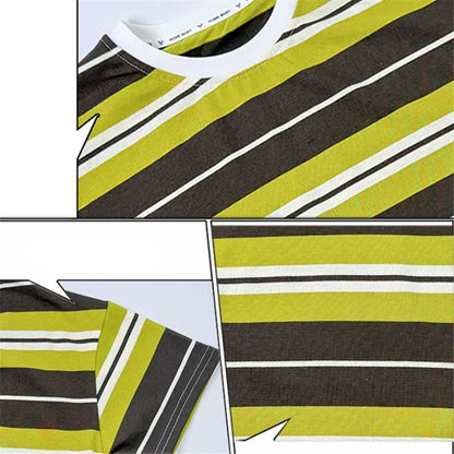 Elegant Children Summer Suit Outfit for Boy Striped Top and Bottom Set Kids Teenagers Cotton T-shirt Shorts 2 Pieces Clothes Set