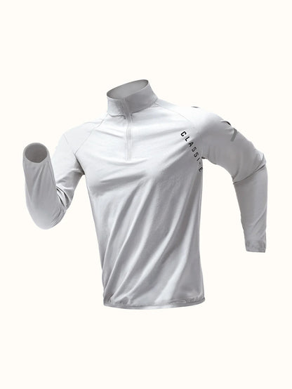 Mens Long Sleeve Stylish Solid Collar Shirt - Breathable, Medium Stretch, Applique Design, Regular Fit, Polyamide Material - Per