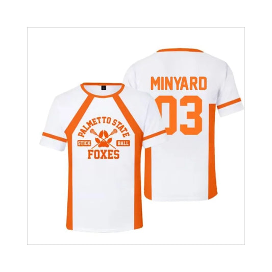 New The Foxhole Court Palmetto State Foxes Lacrosse Jersey Cosplay WILDS MINYARD 3D Tshirt Men/Women Short Sleeve Kids Tees