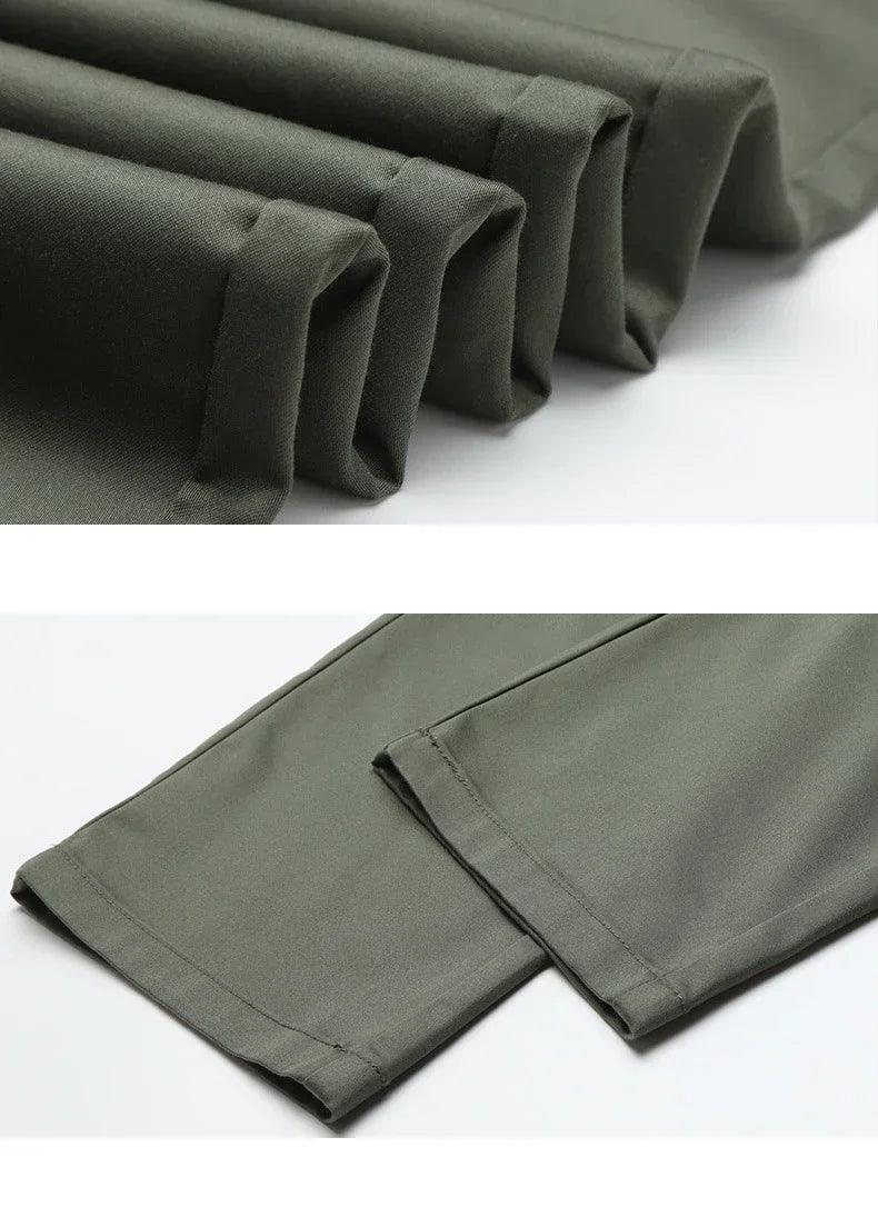 2026 Summer Thin Korean Style Business Casual Trousers for Men Stretch Soft Straight Leg Loose Fashionable Casual Pants Male