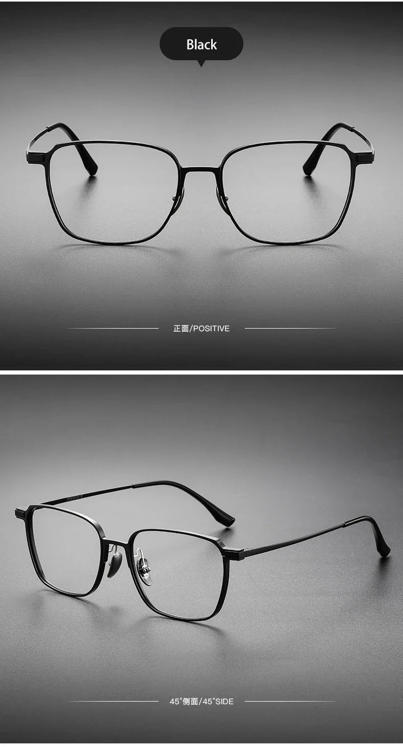 Aluminum Titanium Legs Men's Business Classic Anti-Blue Light Computer Glasses Reading Glasses Customizable Lenses 20229