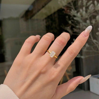 18K Gold Plated 925 Sterling Silver Crushed Ice Cut Lab Sapphire Gemstone Wedding Party Fine Jewelry Rings Wholesale