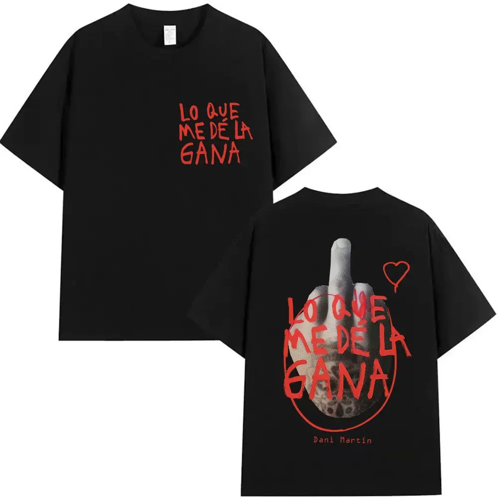 Rapper Dani Martin Tour 2025-2026 Merch T Shirts Men's Pop Music Clothing Short Sleeve T-shirt Man Hip Hop Gothic Vintage Tshirt