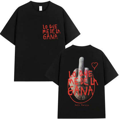 Rapper Dani Martin Tour 2025-2026 Merch T Shirts Men's Pop Music Clothing Short Sleeve T-shirt Man Hip Hop Gothic Vintage Tshirt