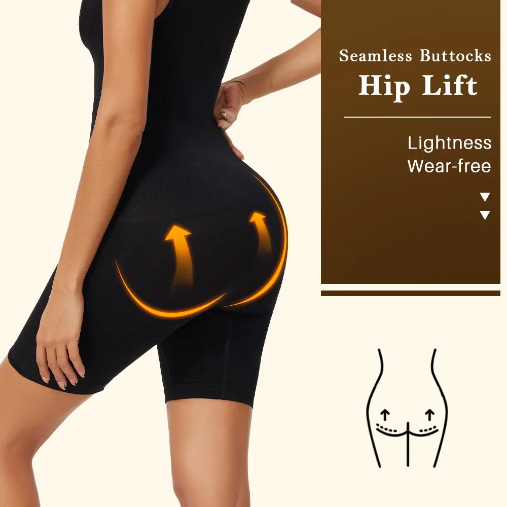 Women's One-Piece Tight Buttocks Control Lifting Shaping Shapewear Bodysuit Device High Waist Training Tight Fitting Clothing