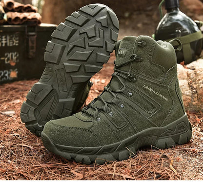 Men Hunting Hiking Shoes Brand Tactical Boots Waterproof Lace Up Desert Unisex Size Plus Army Boots Motorcycle Climbing Shoes