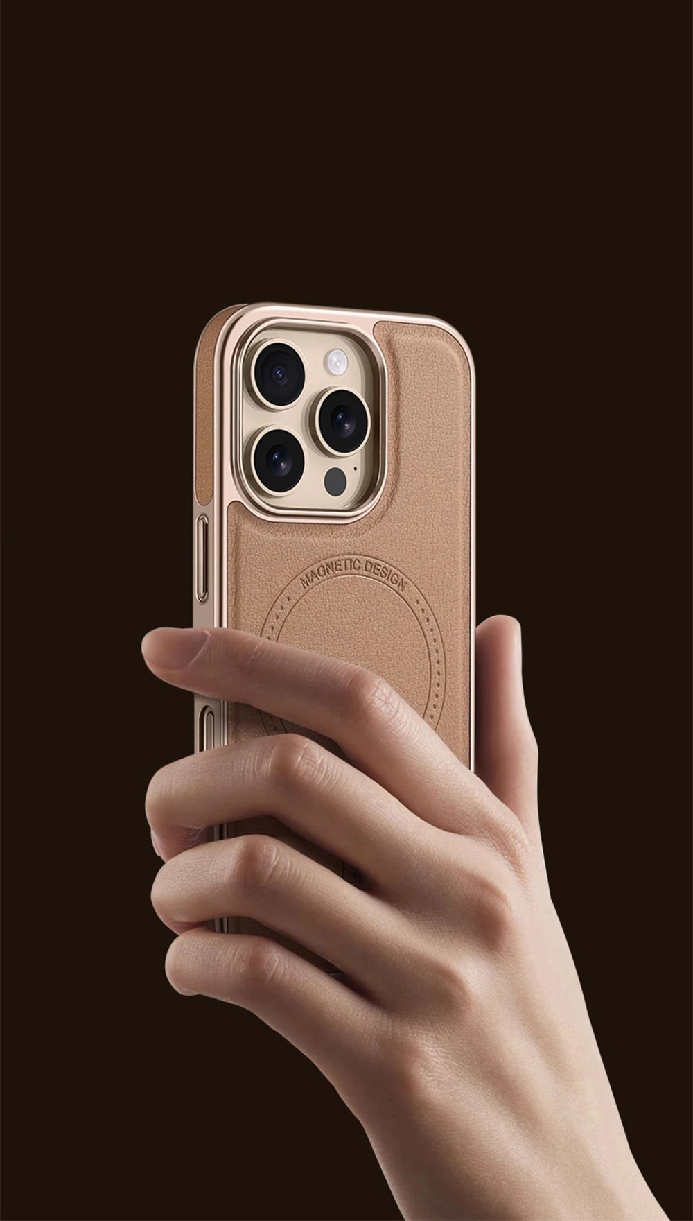 Premium Plating Frame Business Leather Magnetic Case for iPhone 17 16 15 14 13 Pro Max  Plus 17Air For Magsafe Shockproof Cover