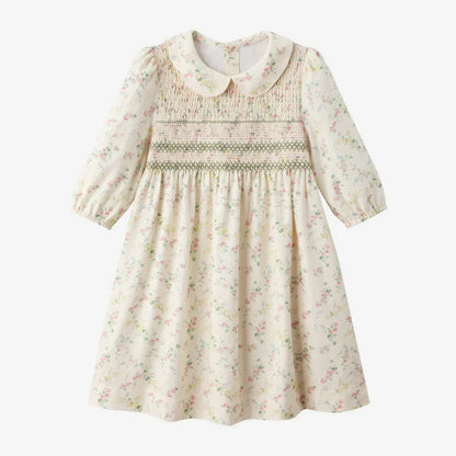 AS SS26 meadow collection pale yellow floral shabbos girls smocking dress pinstripe boys familly match clothes