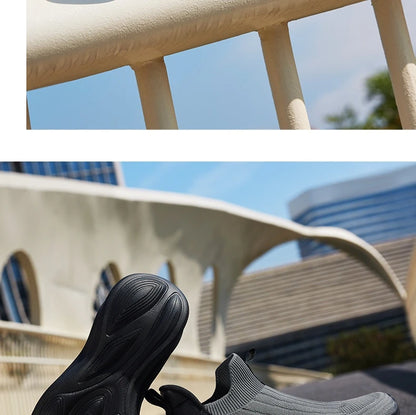 Lightweight Slip-On Men Running Shoes Breathable Mesh Upper Cushion Comfort Soft Soled Male Sneakers 672542215F