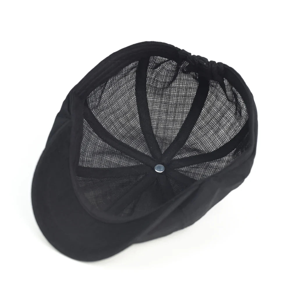 Spring Summer Breathable Mesh Newsboy Caps Men Woman Casual Beret Flat Ivy Cap Soft Solid Driving Fashion Peaked Cap Unisex
