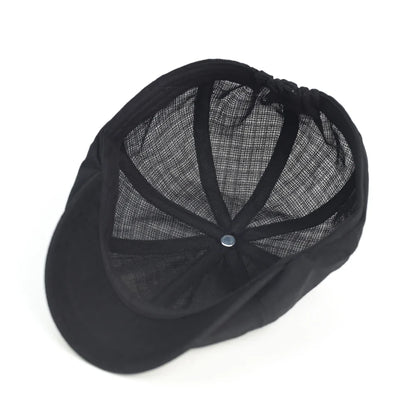 Spring Summer Breathable Mesh Newsboy Caps Men Woman Casual Beret Flat Ivy Cap Soft Solid Driving Fashion Peaked Cap Unisex