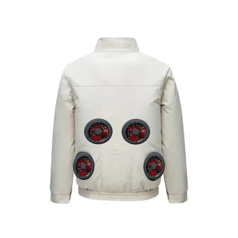 Smart Air Conditioned Jacket with Four Hole Fan Clothing Men's Outdoor Fishing Sun Protection Uniform Labor Protection Workwear