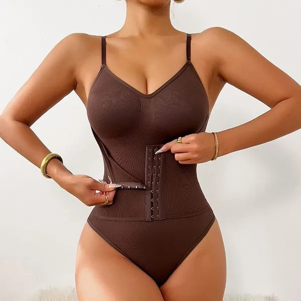 New Firm Tummy Control Thong Bodysuit Shapewear With Zipper Belt Women Fajas Body Shaper Waist Trainer Slim Cincher Corset Tops
