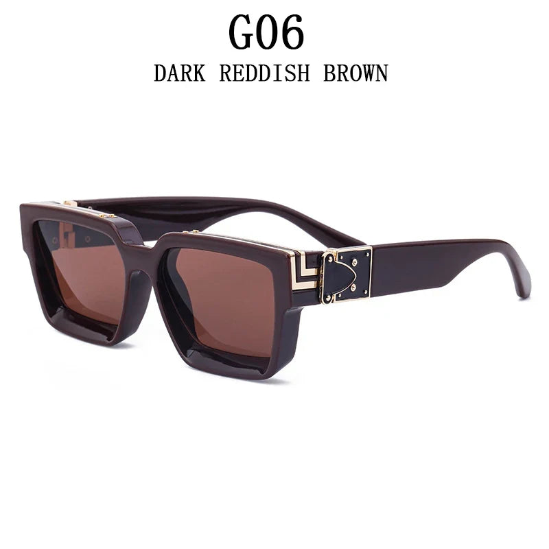 Millionaire Square Sunglasses For Men Vintage Luxury Sunglasses Women Retro Shades Fashion Glasses Gafas De Sol Sonnenbrille Sun