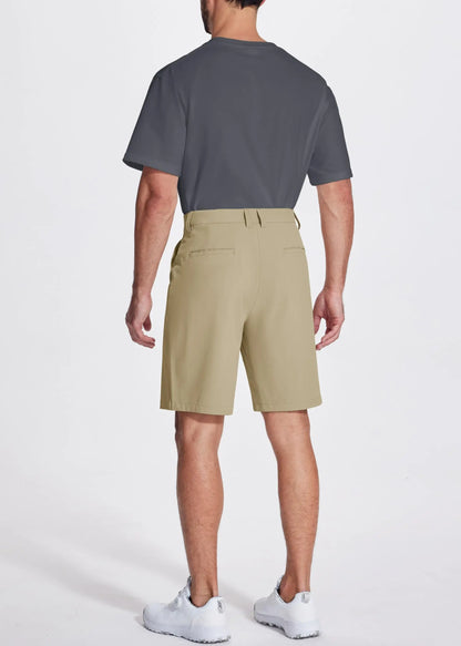 Golf Quick Dry Shorts Men Stretch Lighyweight Dress Work Casual Shorts with 4 Pockets Flat Front Hiking Shorts 9 Inch