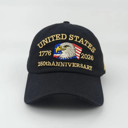 US 250th Anniversary Cap Adjustable Retro Washed Patriotic Cap US 250th Anniversary Tribute Hat Trucker Hat for Men & Women