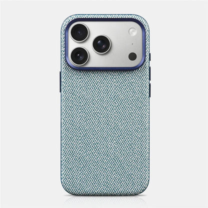 Luxury Tech Woven Canvas Magnetic Case for iphone 16Pro 17Pro 17 15 17Pro Max For Magsafe Original Wireless Charging Matte Cover