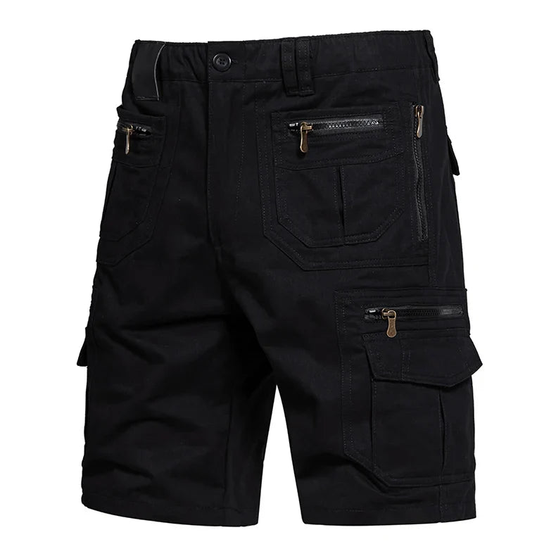 Men's Large Size Loose Casual Shorts Fashion Trendy Versatile Cotton Shorts Elastic Waist Summer Work Shorts