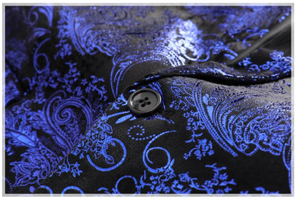 New Men Luxury Velvet Suit Foil Stamped Printed Jacket , Fashion Male Business Social Wedding Prom Party Dress Slim Fit Blazers
