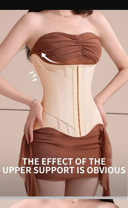 U-shaped Waist Trainer Corset Women Buttoned Shapers Breast Lifted Waist Trainer Steel Bone Slimming Womens Body Shapewear