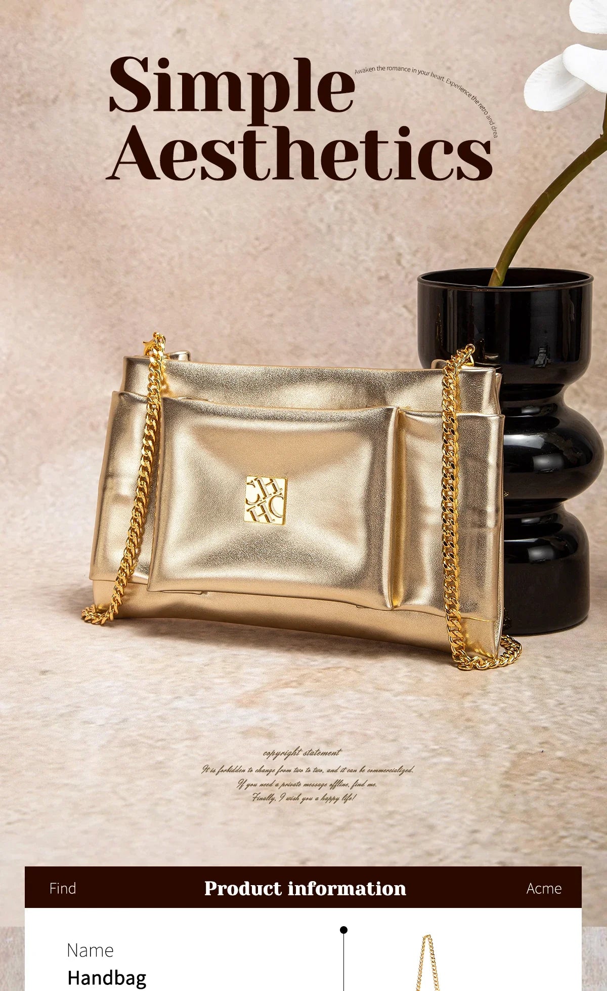Women's Shoulder Bag New Simple Black Detachable Dual purpose Chain Bag Business Wallet