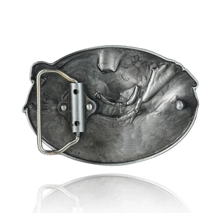 Western Belt Buckle Initial Vintage-Cowboy Rodeo Silver Large Belt Buckle for Men Women