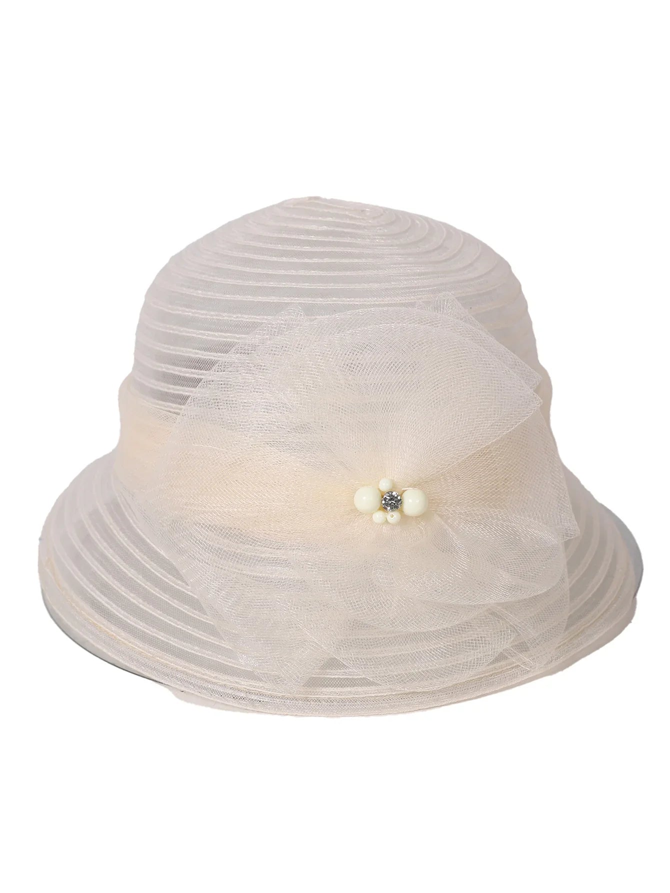 Floral Derby Fascinator Hat & Fedora for Women - Wedding Bridal Church Tea Party Formal Dress Accessories, Floppy Sun Caps