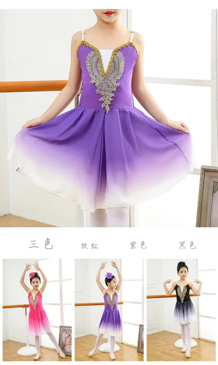 Long Adult Children Ballet Tutu Dress Modern Dance Children's Performance Clothes Ballet Skirt Practicing Clothes Fluffy Skirt