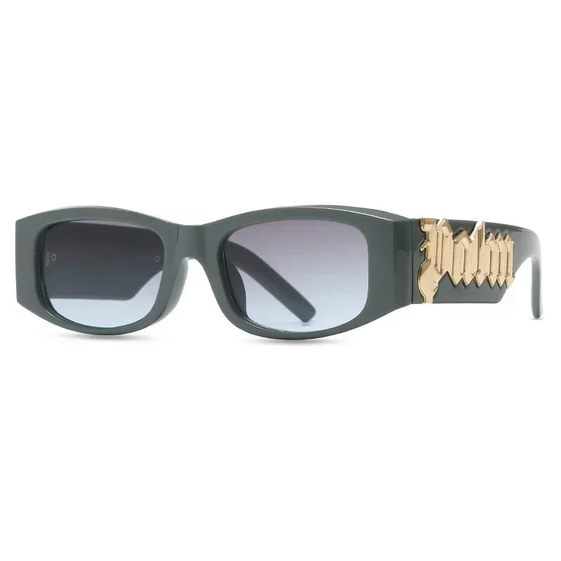 2024 Vintage Luxury Square Sunglasses Women Fashion Letters Sun Glasses Classic Retro Shades Outdoor Travel Male Eyewear UV400