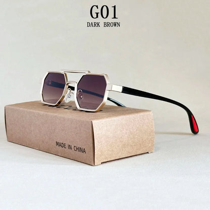 2025 Luxury Sunglass Men Vintage Steampunk Square Sunglasses Women Retro Fashion Glasses Sunglasses For Men Lunette Soleil Femme