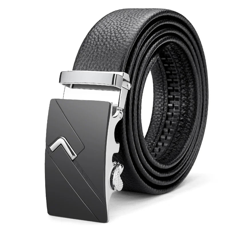 Men Belts Automatic Buckle Belt Genuine Leather High Quality For Men Leather Strap Casual For Jeans