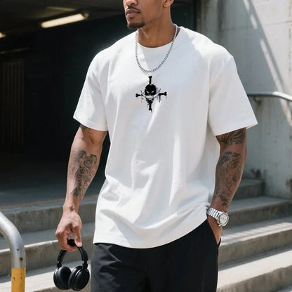 Whitebeard Pirates Logo T-Shirt, One Piece Edward Newgate Anime Casual Streetwear White Tee Men's and Women's Printed T-Shirts