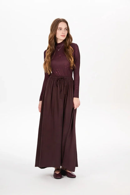 AS AW25 super soft high quality expensive cupro collection shirt + slip dress + skirt + print mockneck woman matching set