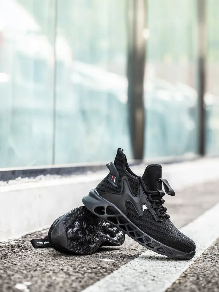 Lightweight Breathable Sneakers Work Hiker Boots Puncture-proof Outsole Construction Work Shoes Men Protection Safety Shoes