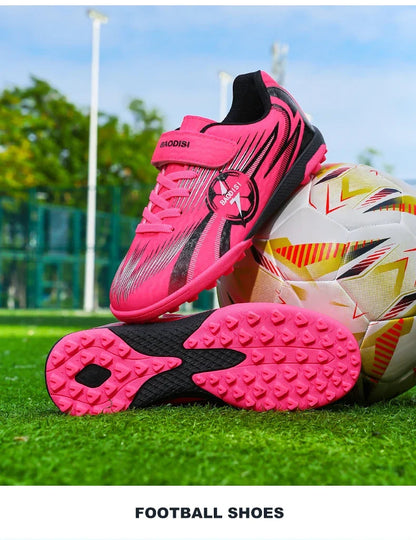 Youth Kids Professional Soccer Cleats Football Boots Non Slip Breathable Lightweight Training Shoes Boys Girls Match Sneakers