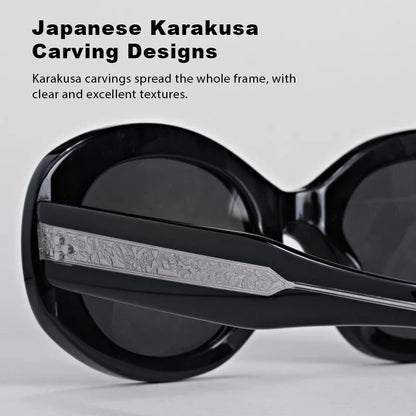 Top Quality Handmade Oval Acetate Men Women Vintage Sunglasses New Exquisite Design Sunglasses Outdoor UV400 Luxury Sunglasses