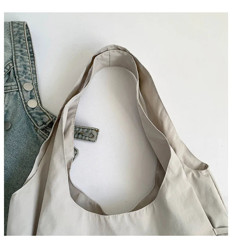 New Fashion Simple Shoulder Bag Women Large Capacity Comfortable Versatile Texture Tote Bag Simple Casual Storage Handbag