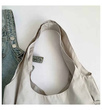 New Fashion Simple Shoulder Bag Women Large Capacity Comfortable Versatile Texture Tote Bag Simple Casual Storage Handbag