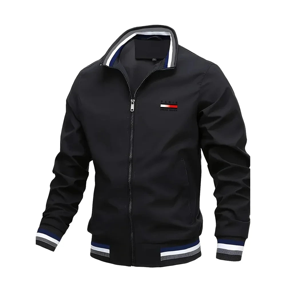 Spring Autumn Men's Jackets Oversized Stand Collar Zipper Outdoor Coat Tops Baseball Bomber Varsity Jackets Man Designer Clothes