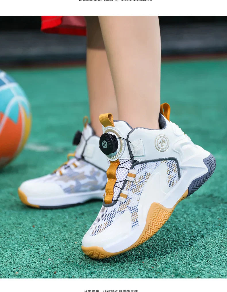 New high-quality breathable and fashionable casual basketball shoes for children and boys