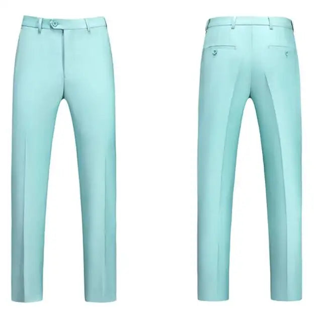 Men's Blue Suit Pants, Red Elegant Man Office Work Pant, Green and Purple Casual Trousers Men 17 Colors Pantalones Hombre
