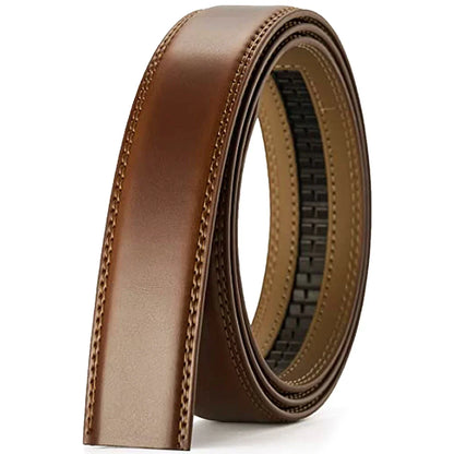 Mens Leather Belt Metal Automatic Genuine Leather Belts Leisure Fashion Ratchet Belts for Men Pants Fashion Genuine Leather Belt