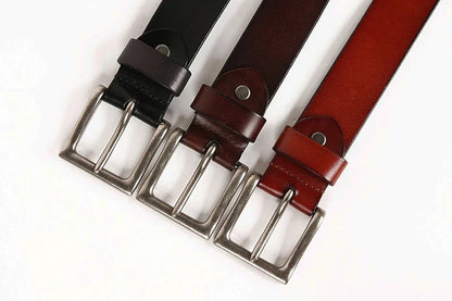 3.8CM Cowboy Punk Belt Real Genuine Leather Men Belt Metal Stud Rivet Jeans Belts For Men Strap Ceinture Homme Male Strap