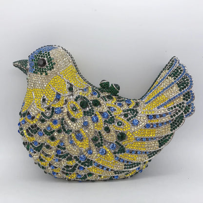 Birds Doves Animals Diamond Bags Rhinestone Dinner Bags Banquet Crystal Clutch Purse Luxury Designer Handbags Unique Party Bags